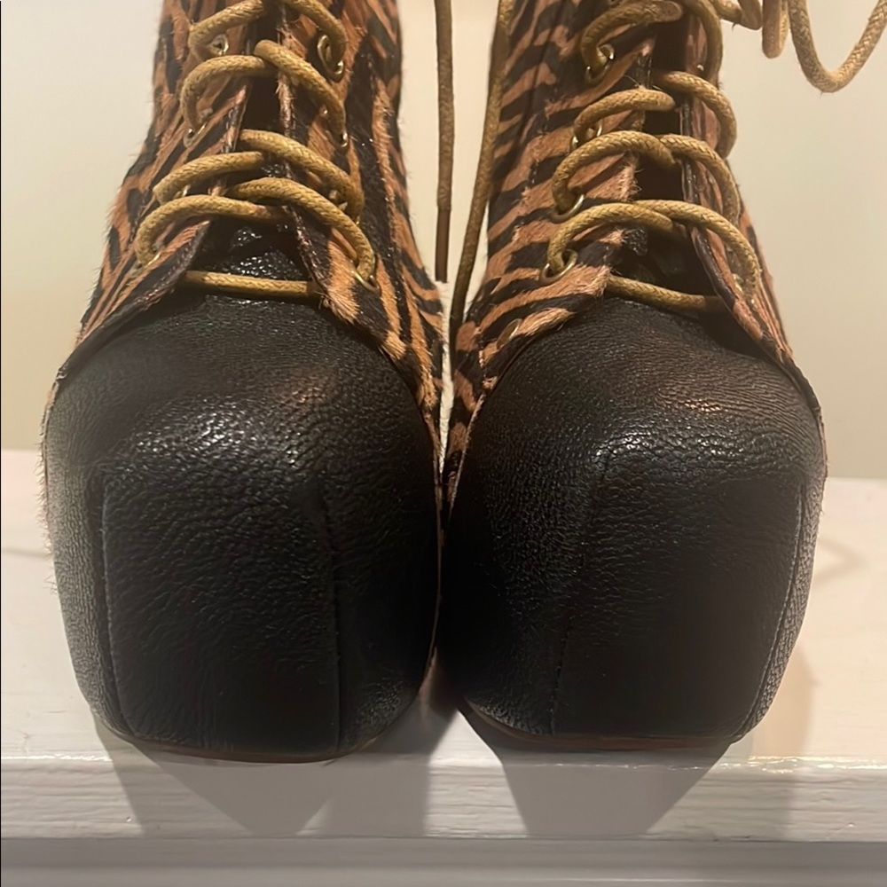 Jeffrey Campbell Zebra Print Platform Boots - image 2